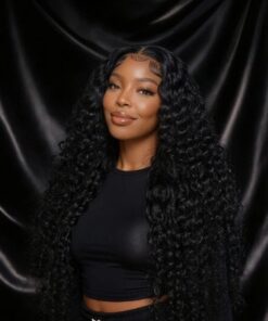 Isabella | Queen Curls Burmese Curl Wig Donor Hair 13x4 Full Frontal Wig Natural Colour